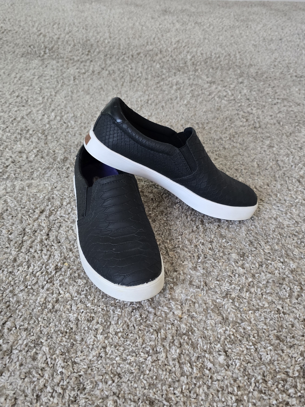 Dr. Scholl's Memory Foam Cool Fit Slip-On Black/White Comfort Luxury US 6 Casual